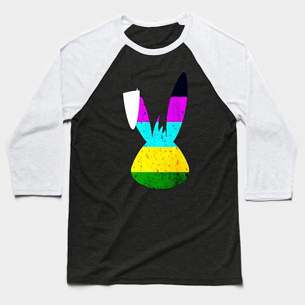 bunny face Baseball T-Shirt by HarlinDesign